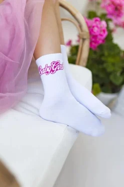 Discount Milena Skarpetki Dziecięce Młodzieżowe Baby Girl Białe