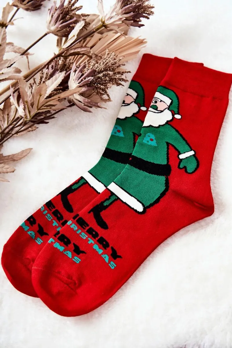 Skarpetki|Skarpetki>Aura.via Skarpetki Męskie Mikołaj Czerwone