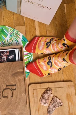 New ZOOKSY/RAINBOW SOCKS Skarpetki Rainbow Socks 1 Para Pizza Owoce Morza Wielokolorowy