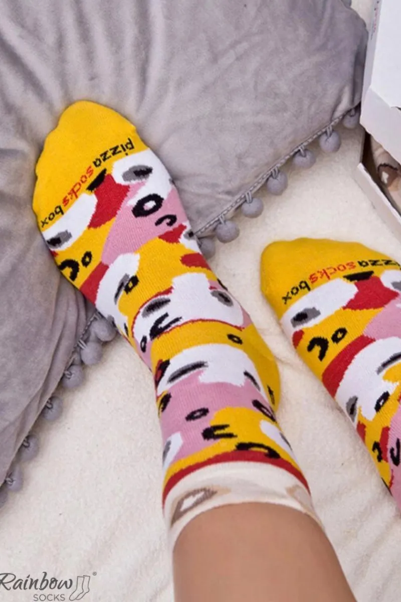 Clearance ZOOKSY/RAINBOW SOCKS Skarpetki Rainbow Socks 1 Para Pizza Capricciosa Wielokolorowy