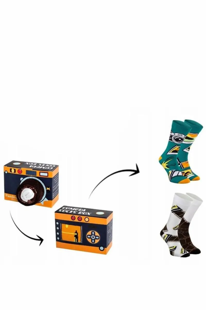 Online Skarpetki Rainbow Socks Aparat Fotograficzny 2 Pary Skarpetki|Skarpetki