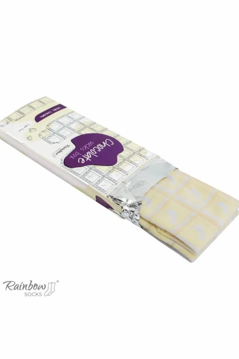 Skarpetki|Skarpetki>ZOOKSY/RAINBOW SOCKS Skarpetki Rainbow Socks Biała Czekolada 1 Para Wielokolorowy
