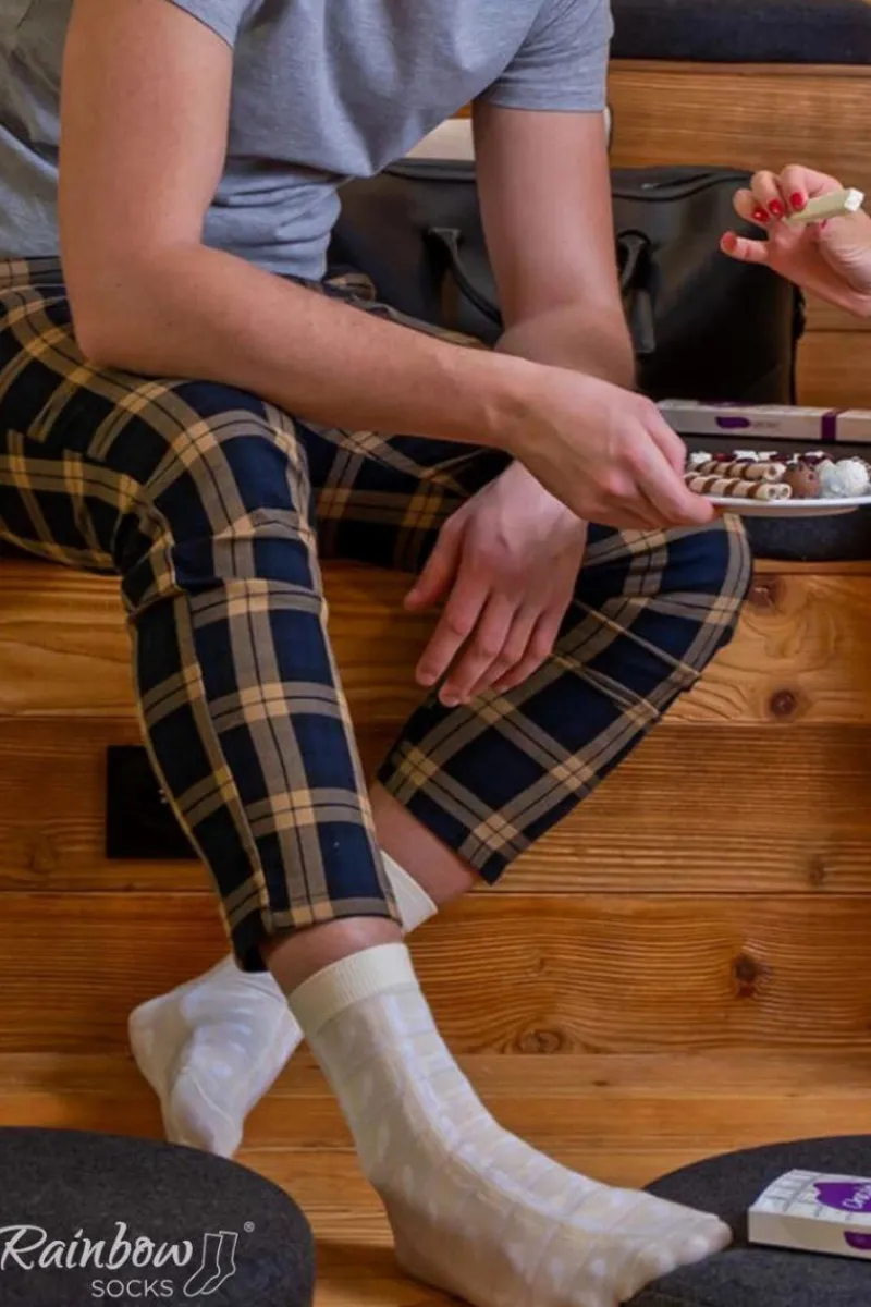 Skarpetki|Skarpetki>ZOOKSY/RAINBOW SOCKS Skarpetki Rainbow Socks Biała Czekolada 1 Para Wielokolorowy