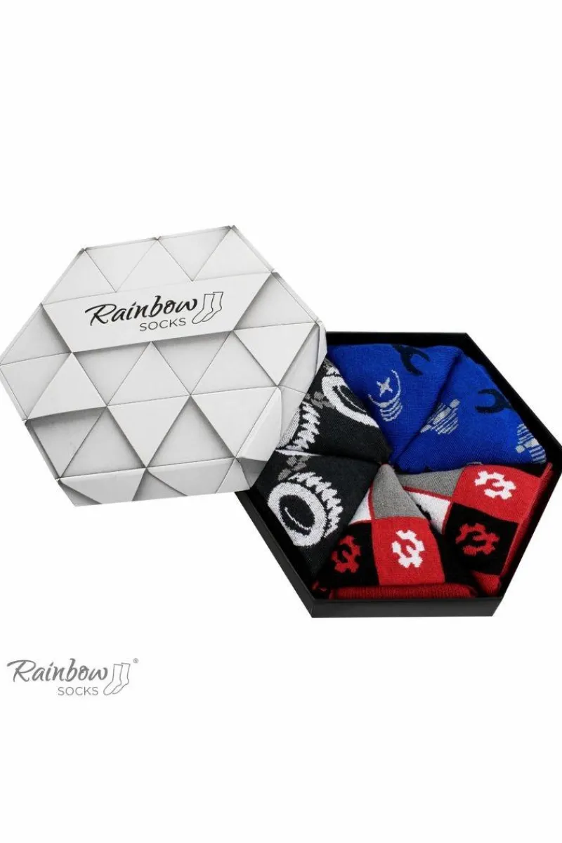 Discount ZOOKSY/RAINBOW SOCKS Skarpetki Rainbow Socks Dla Fana Motoryzacji 3 Pary Wielokolorowy