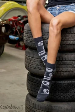 Discount ZOOKSY/RAINBOW SOCKS Skarpetki Rainbow Socks Dla Fana Motoryzacji 3 Pary Wielokolorowy