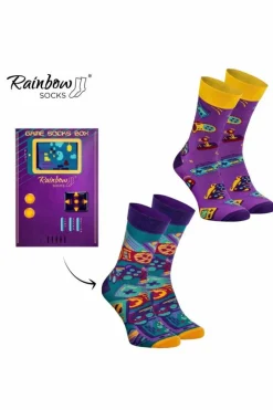 Best ZOOKSY/RAINBOW SOCKS Skarpetki Rainbow Socks Dla Fana Gier Na Konsoli 2 Pary Fioletowy