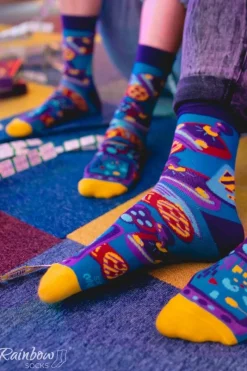Best ZOOKSY/RAINBOW SOCKS Skarpetki Rainbow Socks Dla Fana Gier Na Konsoli 2 Pary Fioletowy