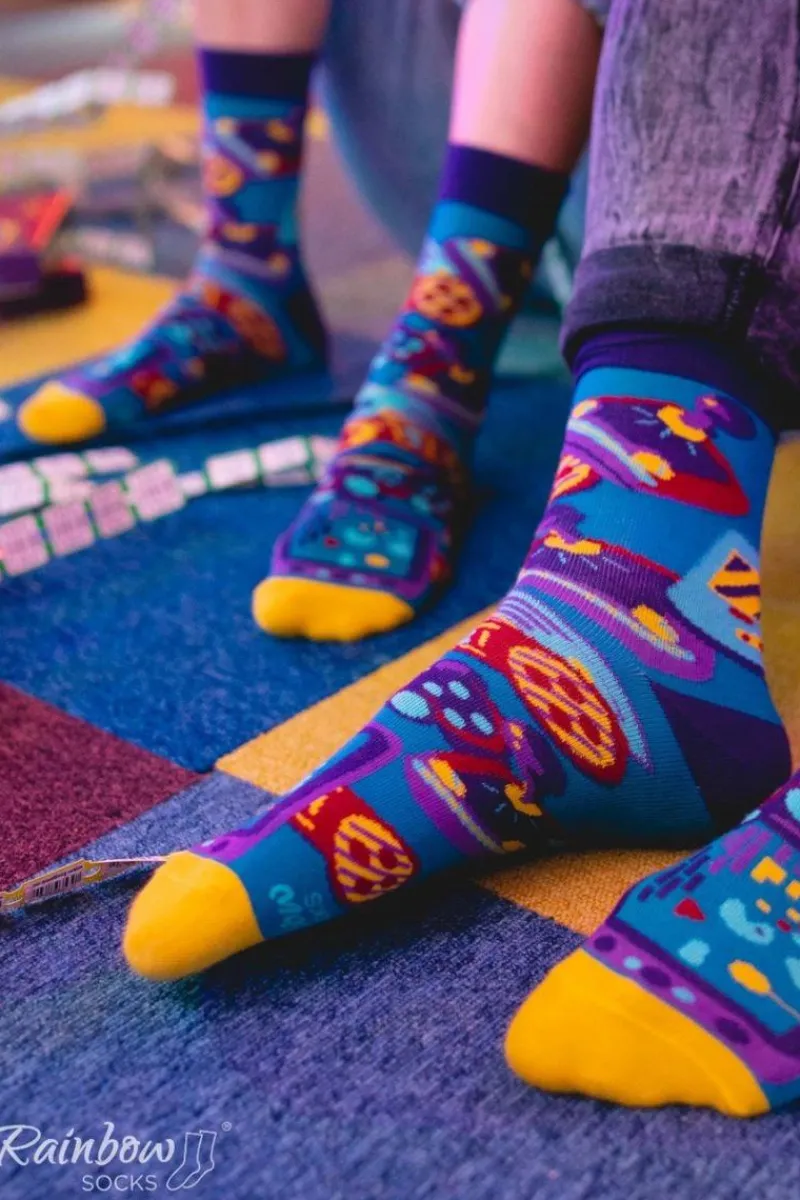 Best ZOOKSY/RAINBOW SOCKS Skarpetki Rainbow Socks Dla Fana Gier Na Konsoli 2 Pary Fioletowy