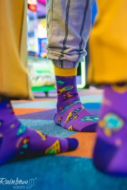 Best ZOOKSY/RAINBOW SOCKS Skarpetki Rainbow Socks Dla Fana Gier Na Konsoli 2 Pary Fioletowy