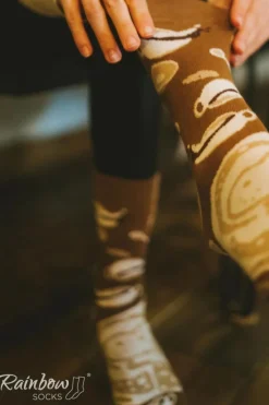 Skarpetki|Skarpetki>ZOOKSY/RAINBOW SOCKS Skarpetki Rainbow Socks Kawowe Cappuccino 1 Para Brązowy