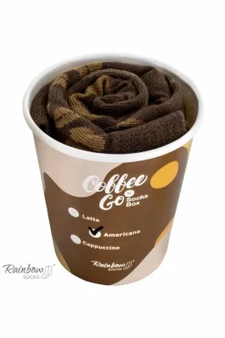Sale ZOOKSY/RAINBOW SOCKS Skarpetki Rainbow Socks Kawowe Espresso 1 Para