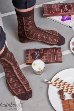 ZOOKSY/RAINBOW SOCKS Skarpetki Rainbow Socks Mleczna Czekolada 1 Para Wielokolorowy