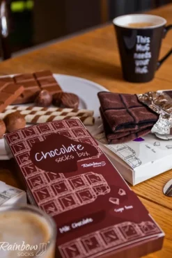 ZOOKSY/RAINBOW SOCKS Skarpetki Rainbow Socks Mleczna Czekolada 1 Para Wielokolorowy