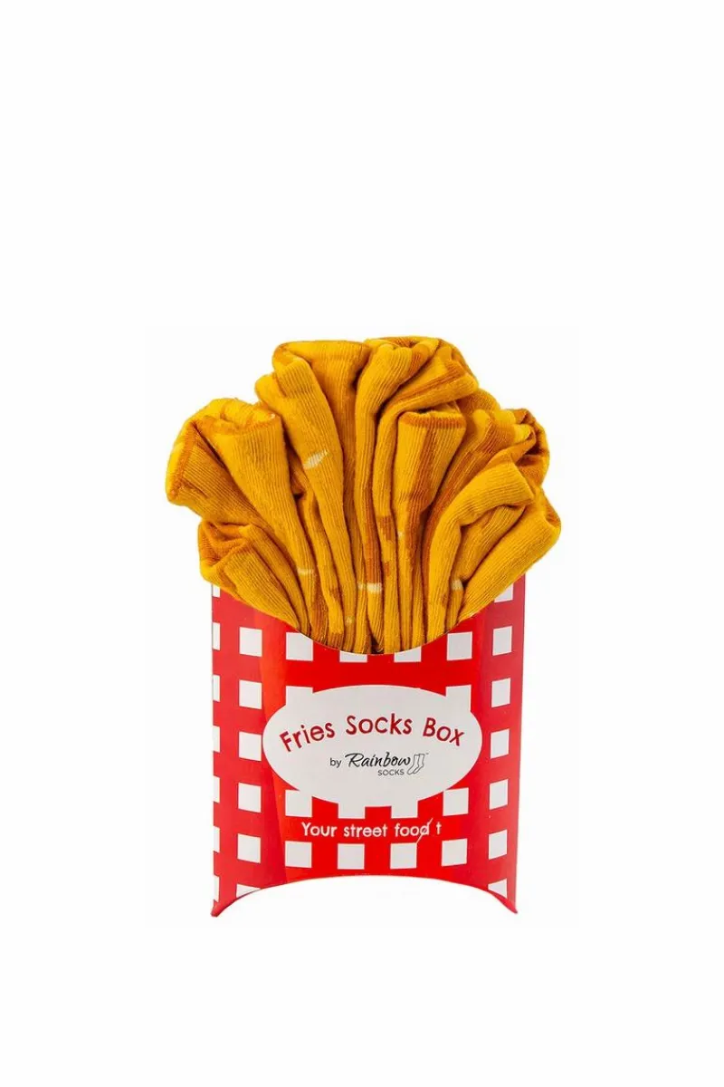 Sale ZOOKSY/RAINBOW SOCKS Skarpetki Rainbow Socks Na Wynos Burger Frytki 4 Pary Wielokolorowy