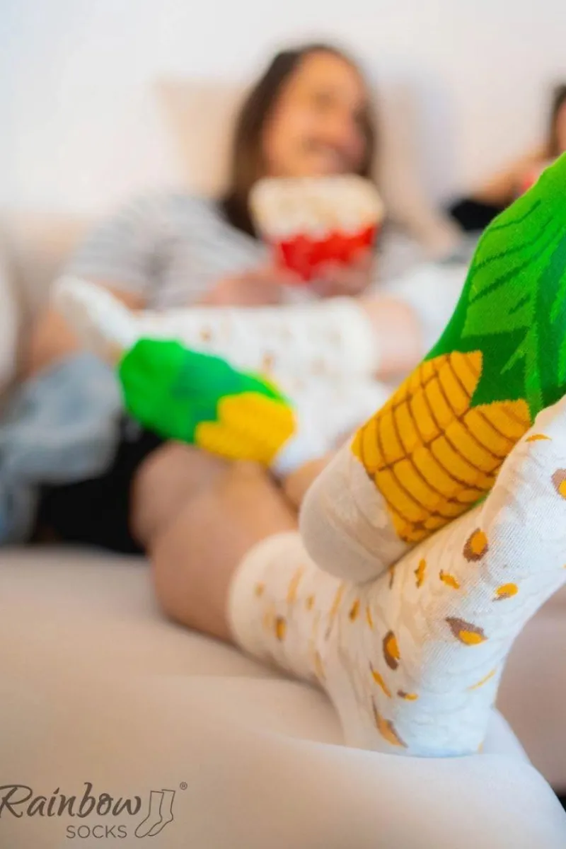 Outlet Skarpetki Rainbow Socks Pudełko Popcornu 2 Pary Skarpetki|Skarpetki