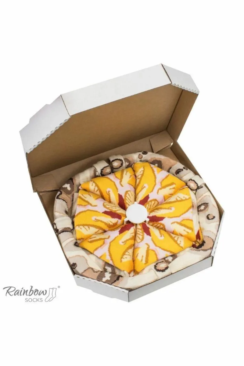 Skarpetki|Skarpetki>ZOOKSY/RAINBOW SOCKS Skarpetki Rainbow Socks Pizza 4 Pary Hawajska Wielokolorowy