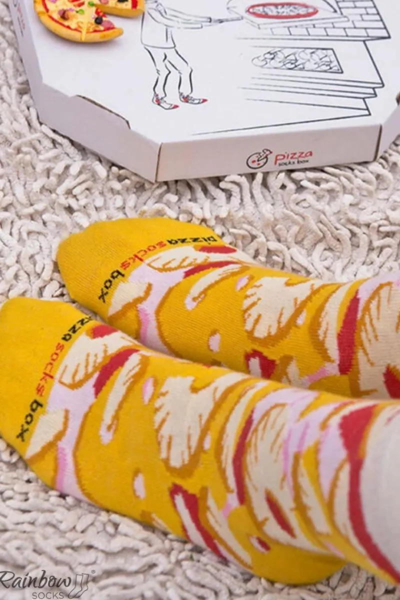 Skarpetki|Skarpetki>ZOOKSY/RAINBOW SOCKS Skarpetki Rainbow Socks Pizza 4 Pary Hawajska Wielokolorowy