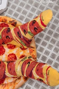 Online Skarpetki Rainbow Socks Pizza 4 Pary Hawajska Pepperoni Włoska Skarpetki|Skarpetki