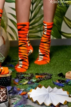 Skarpetki Rainbow Socks W Motywy Dzikich Zwierząt Żyrafa Pantera Tygrys 3 Pary Skarpetki|Skarpetki
