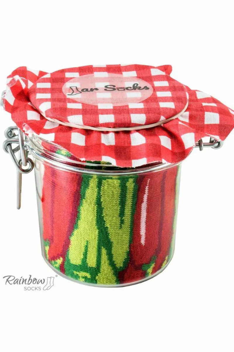 Online Skarpetki Rainbow Socks Warzywa W Słoiku Papryczki Chili Groszek Z Marchewką 2 Pary Skarpetki|Skarpetki