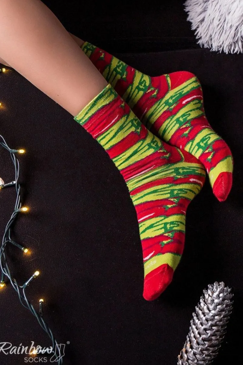 Online Skarpetki Rainbow Socks Warzywa W Słoiku Papryczki Chili Groszek Z Marchewką 2 Pary Skarpetki|Skarpetki