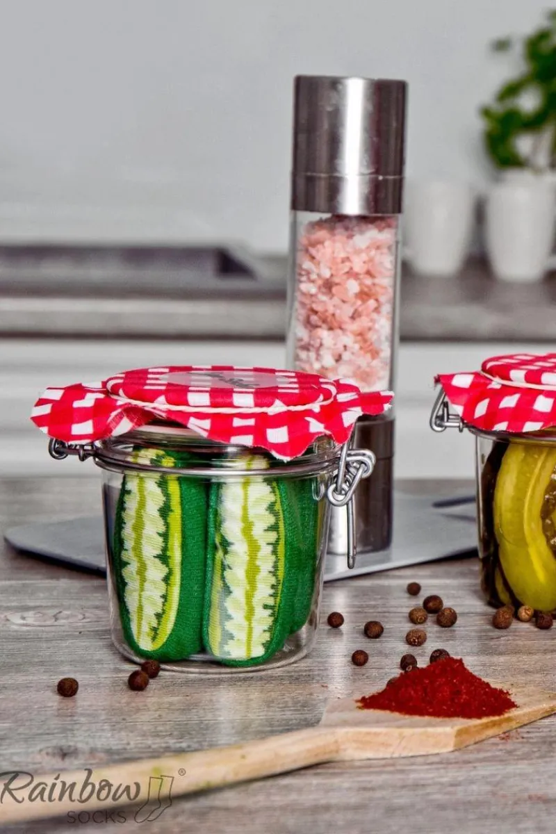 ZOOKSY/RAINBOW SOCKS Skarpetki Rainbow Socks Warzywa W Słoiku Ogórki 2 Pary