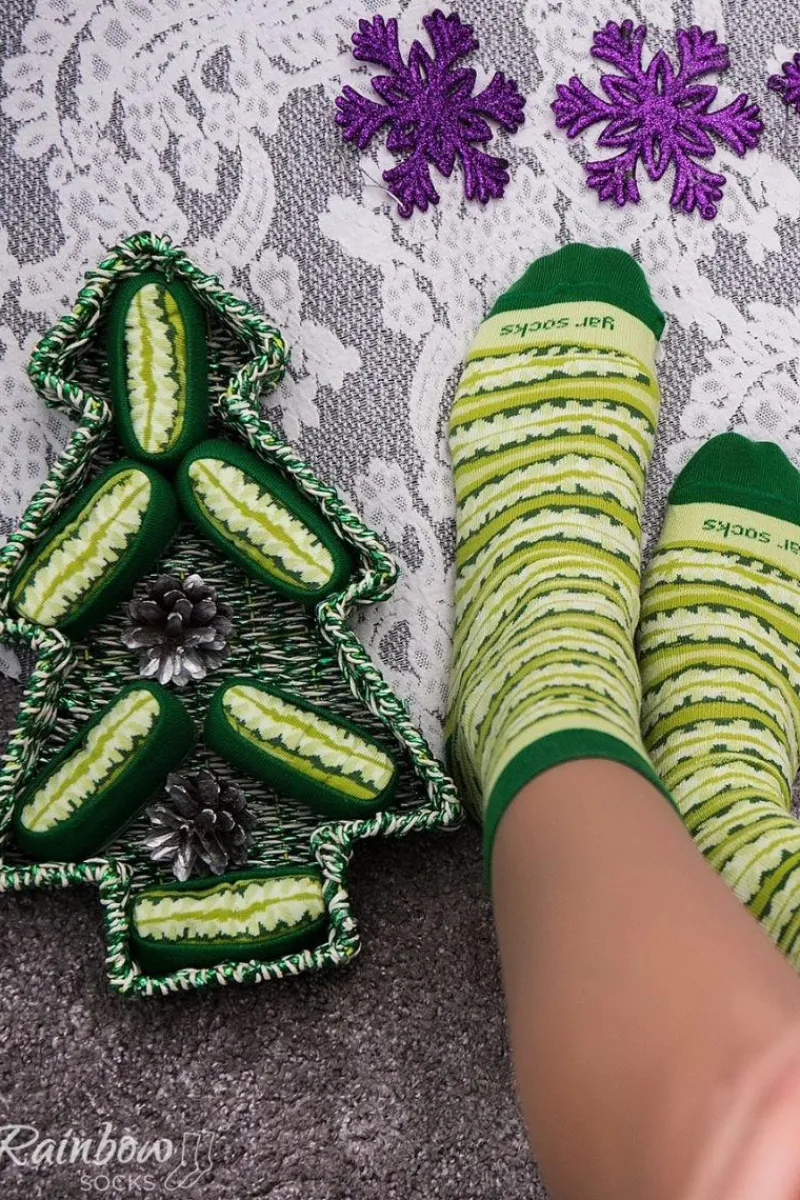 ZOOKSY/RAINBOW SOCKS Skarpetki Rainbow Socks Warzywa W Słoiku Ogórki 2 Pary
