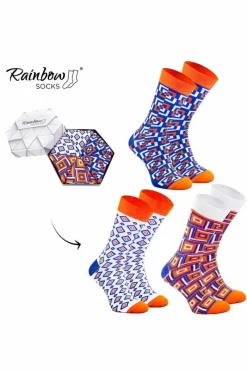 New ZOOKSY/RAINBOW SOCKS Skarpetki Rainbow Socks W Geometryczne Wzory 3 Pary Wielokolorowy