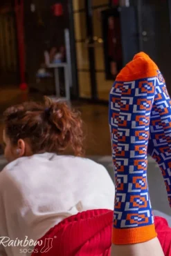 New ZOOKSY/RAINBOW SOCKS Skarpetki Rainbow Socks W Geometryczne Wzory 3 Pary Wielokolorowy