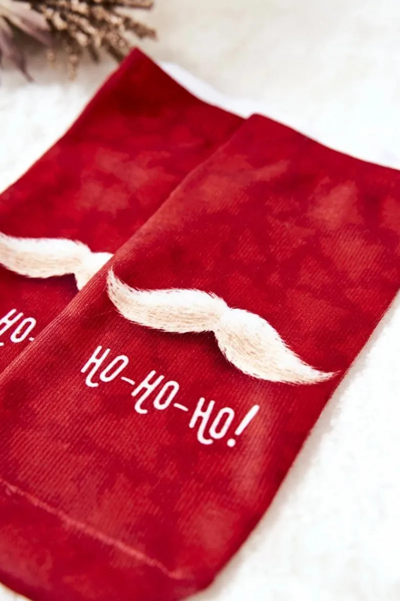 Best Boto Skarpetki Stopki Ho Ho Ho Czerwone