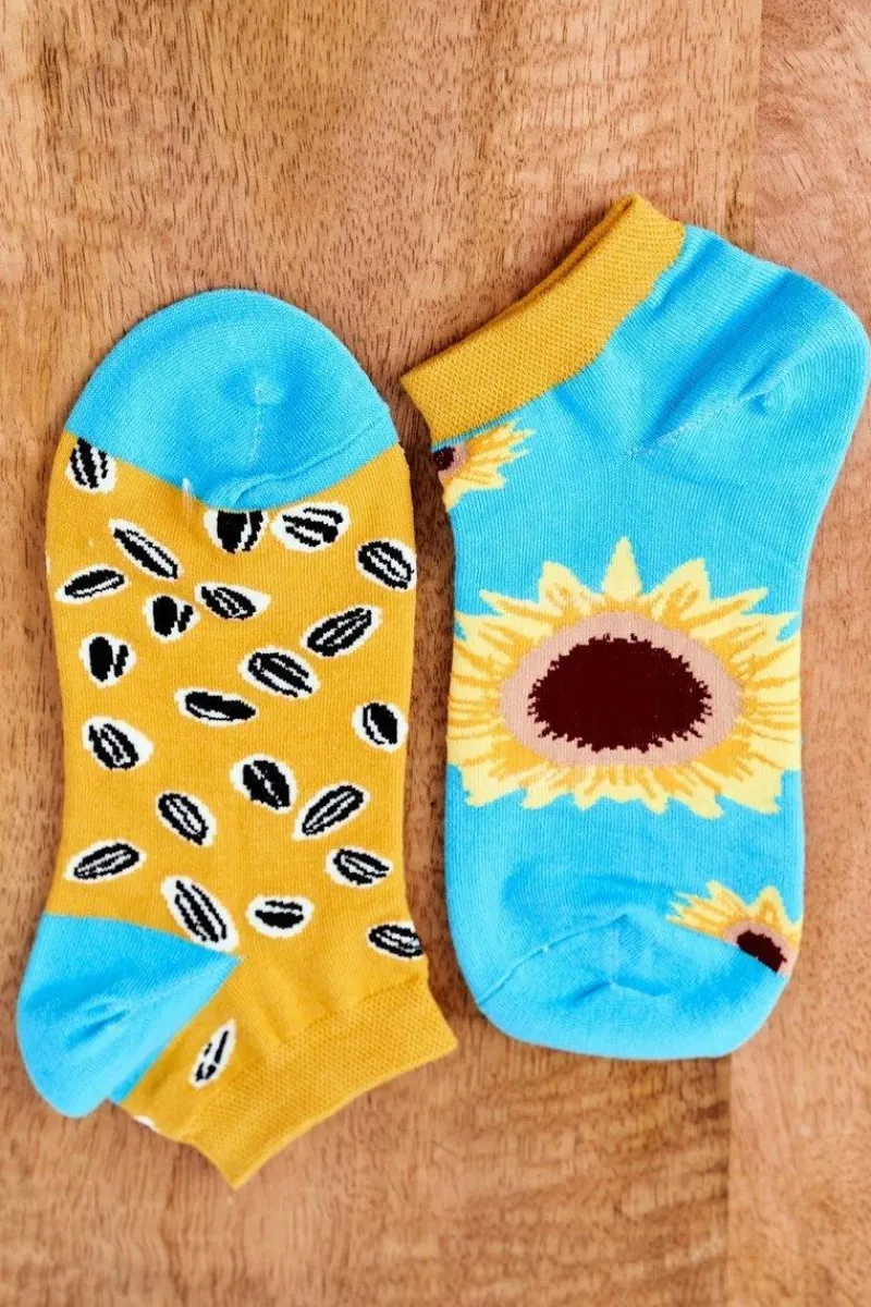 Online Skarpetki Stopki Nie Do Pary W Słoneczniki Niebiesko-Żółte Skarpetki|Skarpetki