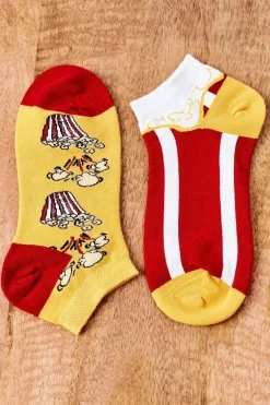 Discount Boto Skarpetki Stopki Nie Do Pary Z Popcornem Żółto-Czerwone