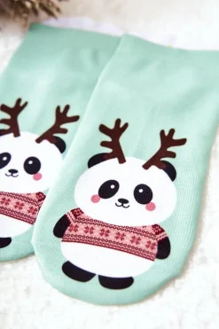 Best Skarpetki Stopki Panda Zielone Skarpetki|Skarpetki