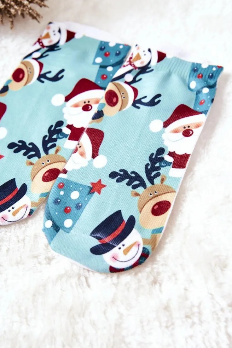 Clearance Boto Skarpetki Stopki Świąteczny Wzór Zielone