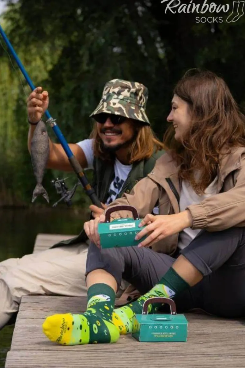 Best Skarpetkowy Zestaw FISHING TIME 2 Pary Rainbow Socks Skarpetki|Skarpetki