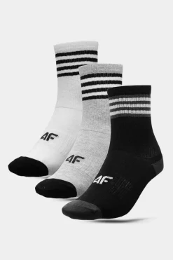 Sale 4F Skarpety Casual Chłopięce Za Kostkę 3-PACK JWAW23USOCM234-90S Multikolor