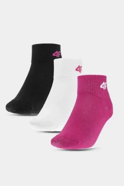 Clearance 4F Skarpety Casual Dziewczęce 3-PACK JWAW23USOCF228-90S Multikolor