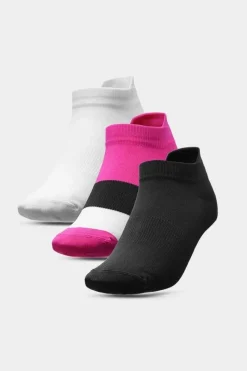 Skarpetki|Skarpetki>4F Skarpety Damskie Casual 3-PACK AW23USOCF195-90S Multikolor
