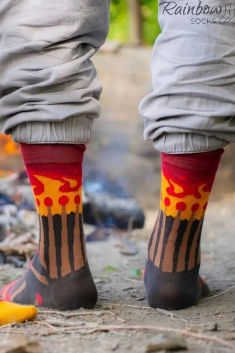 Skarpetki|Skarpetki>ZOOKSY/RAINBOW SOCKS Skarpety MATCH BOX Zapałki 1 Para Rainbow Socks