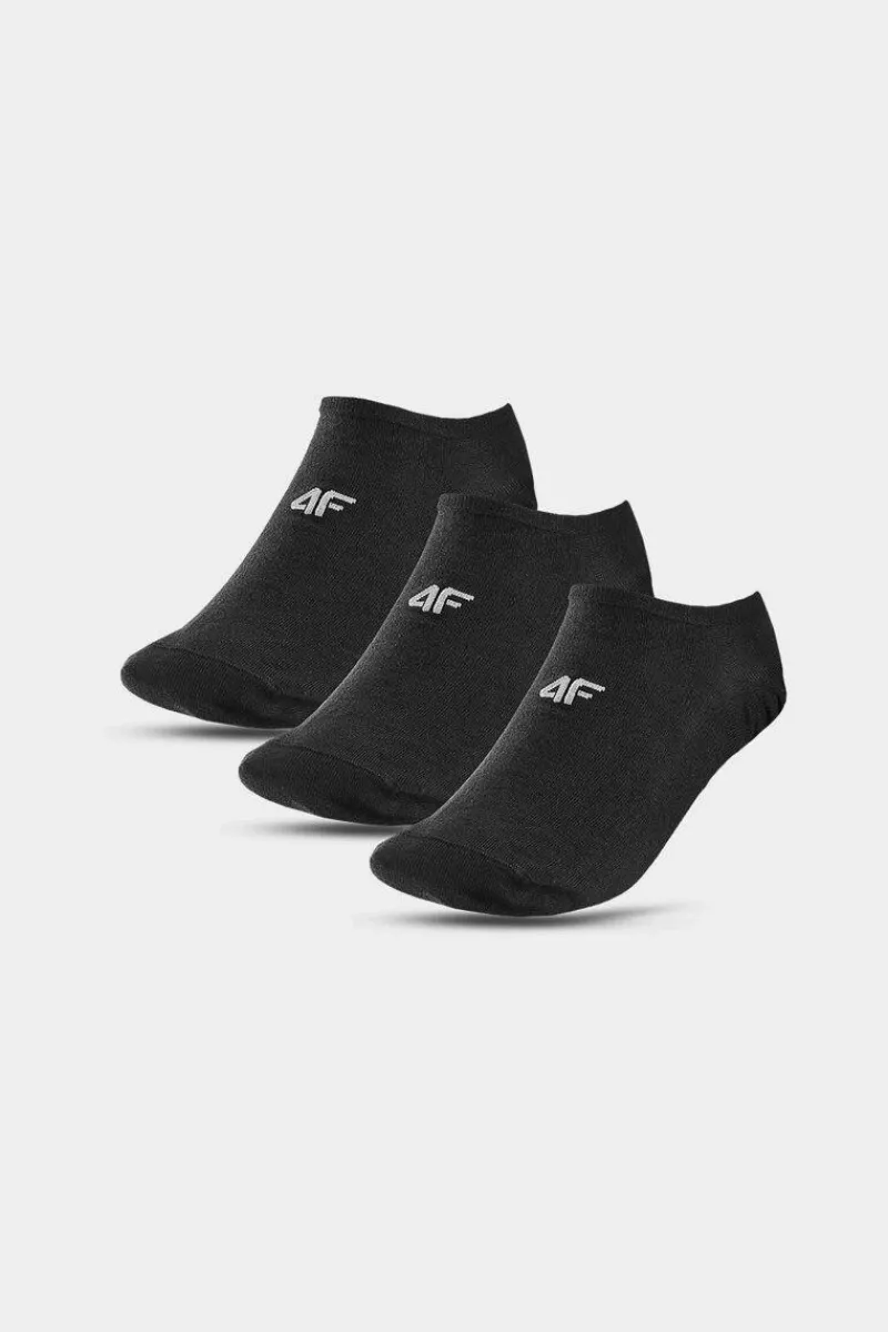 Outlet 4F Skarpety Męskie Stopki Treningowe 3-PACK AW23USOCM202-20S Czarne