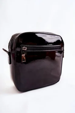 Torebki Klasyczne|Listonoszki></noscript>GOE Skórzana Torebka Listonoszka W Print ZNJ013 Czarno-Biała