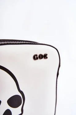 Torebki Klasyczne|Listonoszki></noscript>GOE Skórzana Torebka Listonoszka W Print ZNJ013 Czarno-Biała