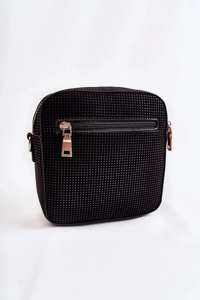 Torebki Klasyczne|Listonoszki>GOE Skórzana Torebka Listonoszka Z Sercem ZNJ015 Czarna