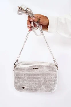 Hot GOE Skórzana Torebka Listonoszka ZNJ021 Biała