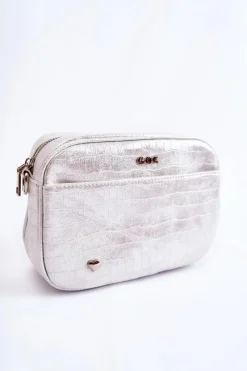 Hot GOE Skórzana Torebka Listonoszka ZNJ021 Biała