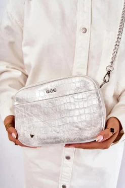 Hot GOE Skórzana Torebka Listonoszka ZNJ021 Biała