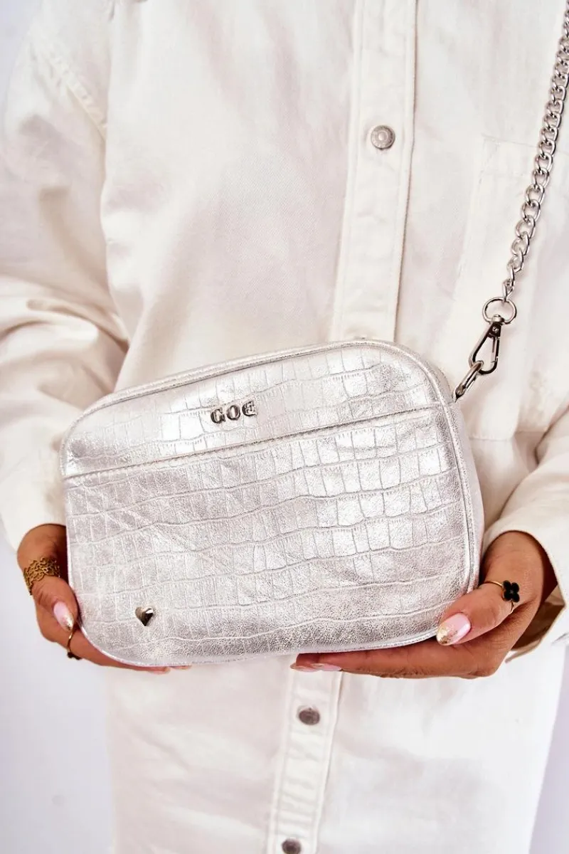 Hot GOE Skórzana Torebka Listonoszka ZNJ021 Biała