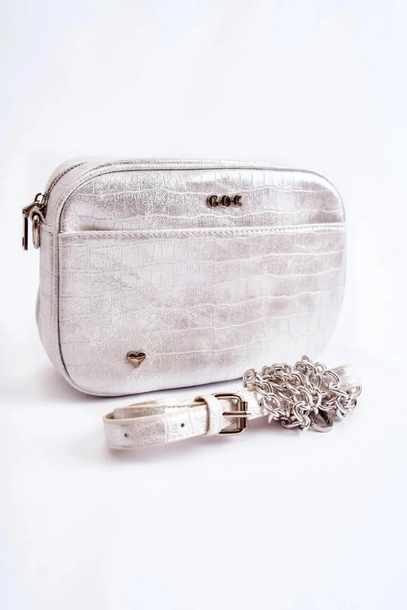 Hot GOE Skórzana Torebka Listonoszka ZNJ021 Biała