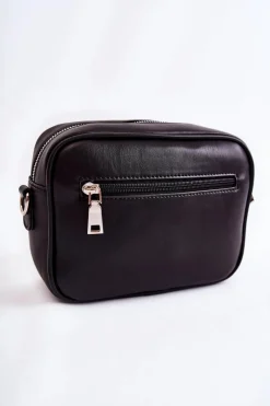 Best GOE Skórzana Torebka Listonoszka ZNJ011 Czarna