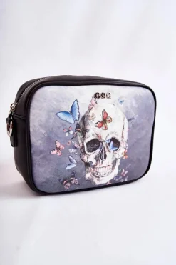 Best GOE Skórzana Torebka Listonoszka ZNJ011 Czarna